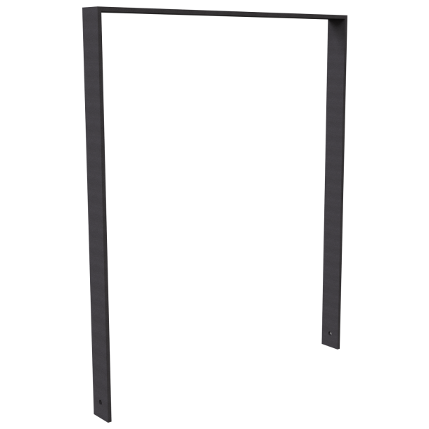 Lean-on hoop of flat bar steel | 80 x 12 mm | without cross bar | total width: 1000 mm | hot-dip galvanized and coated DB 703